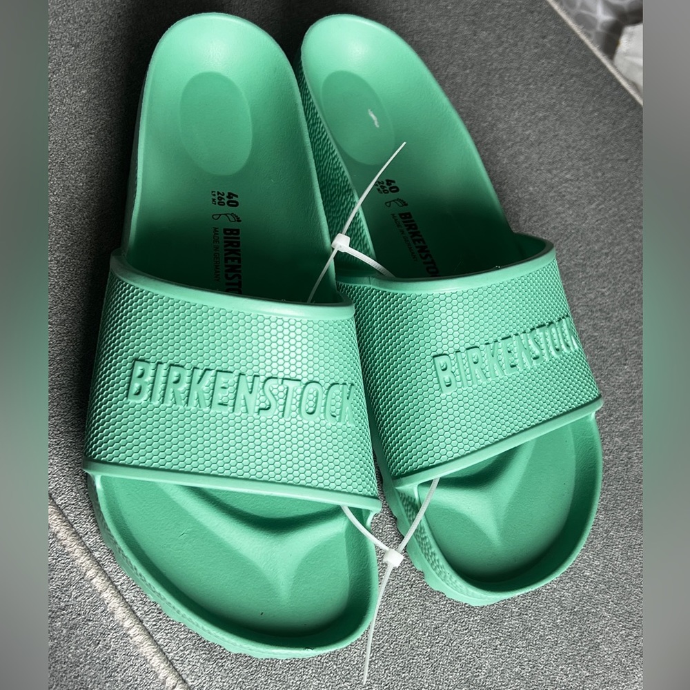 Birkenstock rubber green women slides size 9